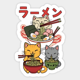 Cats & Ramen = Purrfection Sticker